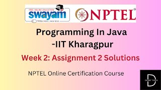 Programming In Java IIT Kharagpur Week 2 Assignment Answers Jan 2024 NPTEL [upl. by Avek30]