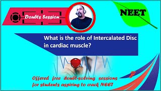 DOUBT SESSION  Role of Intercalated Disc in cardiac muscle  NEET BIOLOGY  Human Physiology [upl. by Redep]