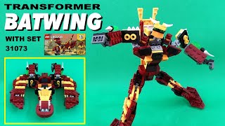 Tutorial LEGO 31073 alternate design Transformer Batwing [upl. by Anauqes674]