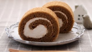 【スイーツレシピ】コーヒーロール Swiss roll coffee taste [upl. by Dorahs]