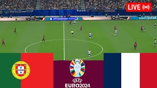 LIVE Portugal vs France 2024 Euro Cup Full Match  Video game simulation [upl. by Yanarp]