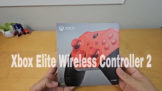 Xbox Elite Wireless Controller Series 2 Core Red Edition Unboxing amp Impression HD 1080p [upl. by Sadonia]