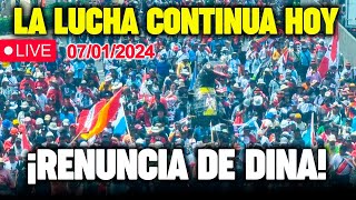 🔴EN VIVO MARCHA EN LIMA 07 DE ENERO POR RENUNCIA DE DINA BOLUARTE Y DELINCUENCIA EN PERU [upl. by Akessej]