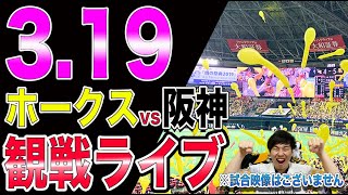 【山川穂高】ソフトバンクホークスvs阪神タイガースの観戦ライブ！※試合映像はございません [upl. by Yajet535]