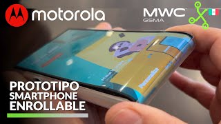 IMPRESIONANTE celular que se enrolla PROTOTIPO de Motorola [upl. by Ribak]