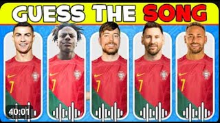 Guess Football Player by Jersey  Hair  Idol Celebration  SONG  Ronaldo Messi Neymar Mbappe [upl. by Yuji]