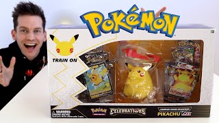 Opening a Pokémon Celebrations Pikachu Figure Box [upl. by Tatiana103]