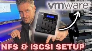 Connect QNAP NAS to VMware ESXi vCenter Server NFS vs iSCSI [upl. by Boy]