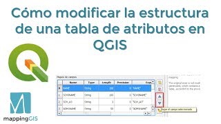 Cómo modificar la estructura de una tabla de atributos en QGIS [upl. by Iraam]