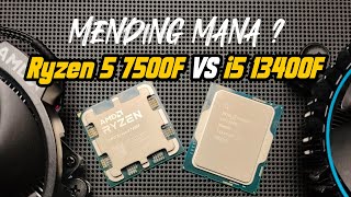 Never ending mendang mending Short test Ryzen 5 7500F VS i5 13400F with stock cooler [upl. by Ahsinav540]