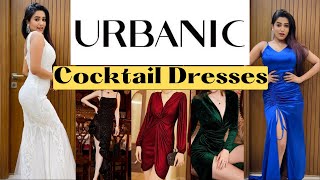 Cocktail PARTY Dresses from URBANIC 👗💃🏻 super classy  TRYON  gimaashi [upl. by Elyad]