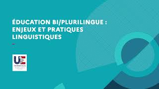 Éducation biplurilingue  enjeux et pratiques linguistiques  Webinaire Le fil plurilingue [upl. by Nohsyar]