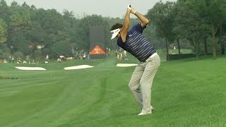 Bubba Watson crushes his approach on a par5 at HSBC Champions [upl. by Nomma]