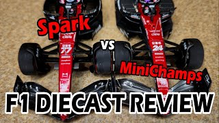 SPARK vs MINICHAMPS Alfa Romeo Sauber C43  F1 Diecast Review [upl. by Legyn]