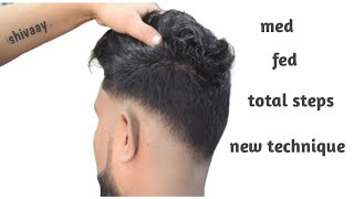 mid fade haircut new pattern🪜zero me mid haircut🪜total steps zero ko mix Karen aasan tarike se [upl. by Fulbright567]