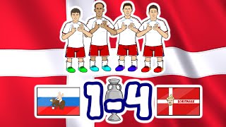 💥Denmark DESTROY Russia💥 Christensen Goal Damsgaard Poulsen Euro 2020 14 Goals Highlights [upl. by Neelyar]