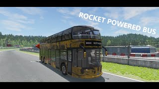 Taking a ROCKET POWERED CAPSULE BUS on a RACETRACK Ends Badly  BeamNGdrive [upl. by Saiasi]