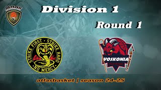 Atlasbasket  Div 1Round 1  COBRA KAI vs VOSKONIA [upl. by Anitnoc]