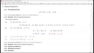 1314012B Monic Quadratic Equations [upl. by Bertie]