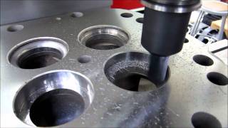 Rottler F69A machining Natural Gas Cylinder Head [upl. by Merrile]