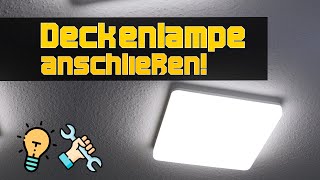 Lampe anschließen So kannst du eine Deckenlampe montieren 2 oder 3 Kabel  Tutorial Deutsch [upl. by Arnelle]