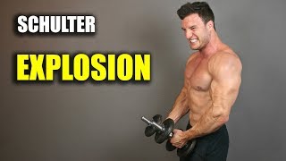 Extremes 5 Minuten Schulter Workout mit Kurzhanteln  MEGA PUMP EFFEKT [upl. by Pubilis]