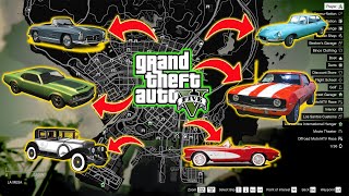 GTA V  All rare Classic Sports Car Locations in Story Mode XBOX PC PS4 PS5 [upl. by Winna391]