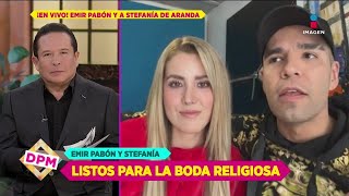 Emir Pabón y Stefanía Aranda listos para boda religiosa y bautizo de su hijo  De Primera Mano [upl. by Ahsinev]