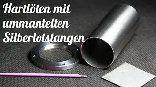 Hartlöten mit Flussmittel ummantelten Silberlotstangen [upl. by Raffaello]