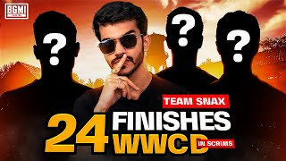 24 FINISHES WWCD IN SCRIMS WITH TEAM SNAX [upl. by Assenab]