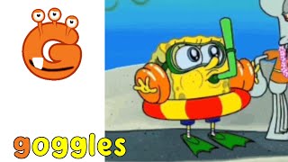 Spongebobs Goggles G Phonics Song  kidzstation [upl. by Tarsuss]