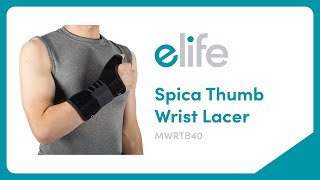 How To Wear elife® Spica Thumb Wrist Lacer [upl. by Blackmore]