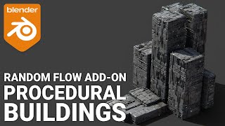 Procedural Buildings using Random Flow in Blender b3d [upl. by Eenhat]