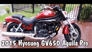 Hyosung GV650 Aquila Pro Review [upl. by Tiebout9]