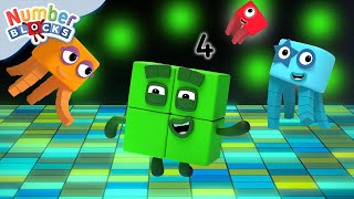 Four on the Floor  Kids songs amp Maths  Learn to Count  Numberblocks [upl. by Liatnahs]