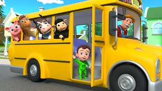 The Wheels on The Bus Song Animal Version  Lalafun Nursery Rhymes amp Kids Songs [upl. by Boykins]