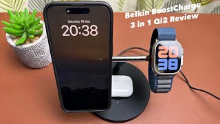 Belkin BoostCharge Pro 3in1 Wireless Charger with Qi2 Minimal and Convenient [upl. by Akeenat]