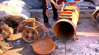 💡 Restoration Old Rusty Air Compressor  Restoring Deformed Classic Air Compressor [upl. by Pearlman]