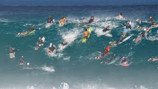 MASSIVE PIPELINE SWELL DRAWS A HUGE CROWD [upl. by Marjorie]