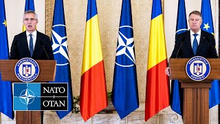 NATO Secretary General with the President of Romania 🇷🇴 Klaus Iohannis 28 NOV 2022 [upl. by Nisior405]