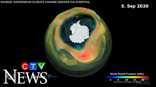 2020 ozone hole over Antarctica reaches its maximum size [upl. by Fallon]