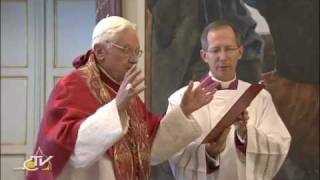 Benedict XVI Imposes Pallium on Cardinal Scola [upl. by Arlin]