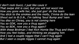 Lil Durk  BON BigOlNigga Official Screen Lyrics [upl. by Kakalina]