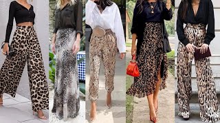 FALDAS Y PANTALONES EN TENDENCIA DE MODA 2024 CON ESTAMPADO ANIMAL PRINT IDEAS PARA COMBINARLOS [upl. by Anelam292]