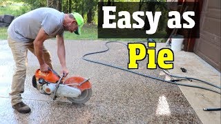 DIY Driveway for 660  Concrete repair Part 1  Cement repair resurface and renovation [upl. by Alec]