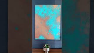 Verdigris art colorfulart patinaart copperandturquoiseart metallicart textureart artist [upl. by Annai]