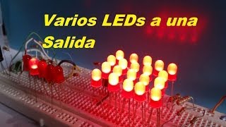 Como Conectar 100 LEDs a una Salida Circuito [upl. by Anaahs279]