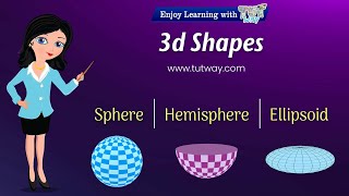 3D Shapes  Shapes for Kids  Sphere Hemisphere Ellipsoid  Concepts Examples  Geometry  Math [upl. by Assiralc]