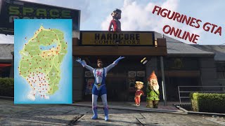 Emplacements des 100 FIGURINES  Récompenses GTA ONLINE [upl. by Emily]