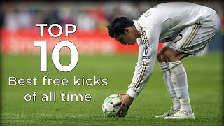 TOP 10 Best free kick goals of all time [upl. by Arva]